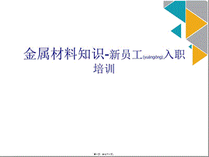 金屬材料知識新員工入職培訓(xùn)(ppt-70)(2)(ppt版)-全文預(yù)覽