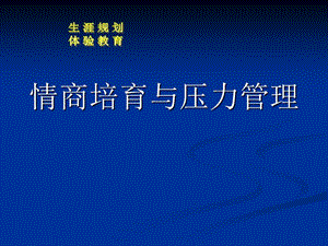 情商培育與壓力管理(存儲(chǔ)版)