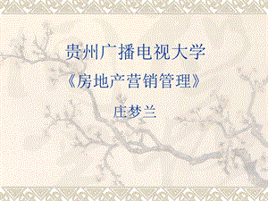《房地產(chǎn)營(yíng)銷(xiāo)管理》(編輯修改稿)