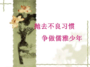 【新整理】拋去不良習(xí)慣-爭(zhēng)做儒雅少主題班會(huì)ppt課件-文庫(kù)吧資料