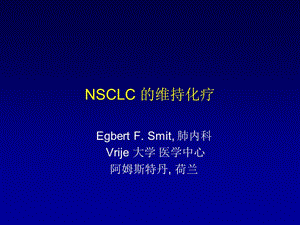 非小細(xì)胞肺癌(nsclc)的維持化療(完整版)