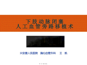下肢動(dòng)脈閉塞人工血管旁路移植術(shù)-王凱201211-文庫(kù)吧