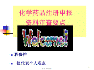 化藥申報(bào)材料審查要點(diǎn)程魯榕201098(專業(yè)版)