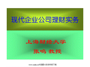 現(xiàn)代企業(yè)公司理財實務(wù)（ppt 126）-wenkub.com