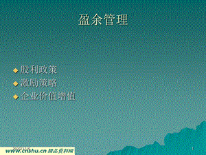 公司理財(cái)講義5(參考版)