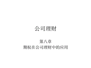 公司理財(cái)課程課程講解第08章-文庫(kù)吧資料