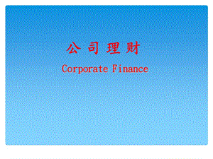 公司理財第123節(jié)(完整版)