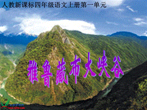 人教新課標(biāo)四年級語文上冊-雅魯藏布大峽谷課件(存儲(chǔ)版)