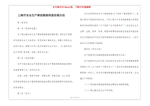 上海市安全生產(chǎn)事故隱患排查治理辦法-wenkub.com