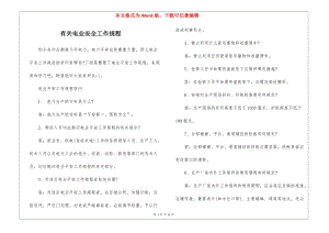 有關電業(yè)安全工作規(guī)程(已修改)