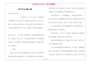 初中作文合集6篇-全文預(yù)覽