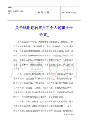關(guān)于試用期轉(zhuǎn)正員工個(gè)人述職報(bào)告合集-wenkub.com