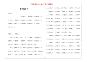 辭職報(bào)告書(shū)(文件)