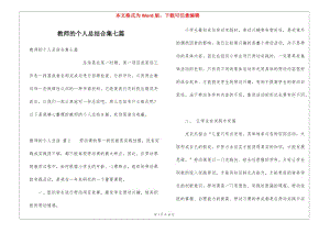 教師的個(gè)人總結(jié)合集七篇-全文預(yù)覽