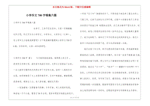 小學(xué)作文700字錦集六篇(更新版)