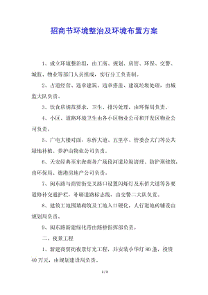 招商節(jié)環(huán)境整治及環(huán)境布置方案-展示頁