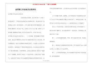試用期工作總結(jié)及自我評價-預覽頁
