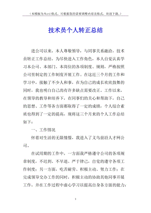 技術(shù)員個(gè)人轉(zhuǎn)正總結(jié)-全文預(yù)覽