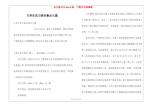 大學(xué)生實習(xí)報告集合九篇(完整版)