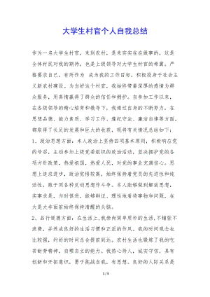 大學(xué)生村官個(gè)人自我總結(jié)-(編輯修改稿)