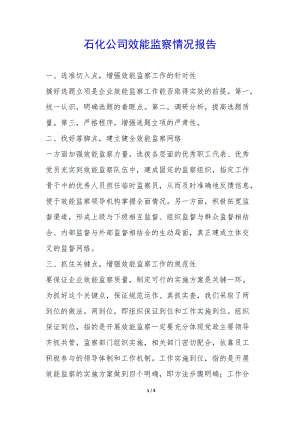 石化公司效能監(jiān)察情況報(bào)告--文庫(kù)吧