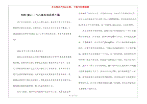 2021實習(xí)工作心得反思總結(jié)5篇-文庫吧