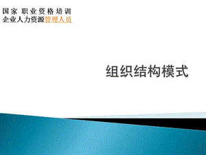 2020人力資源管理師二級(jí)——組織結(jié)構(gòu)模式(更新版)